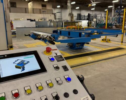 HMI panel for the control and management of an automation machine assembling commercial refrigeration cabinets along the Movin assembly line
